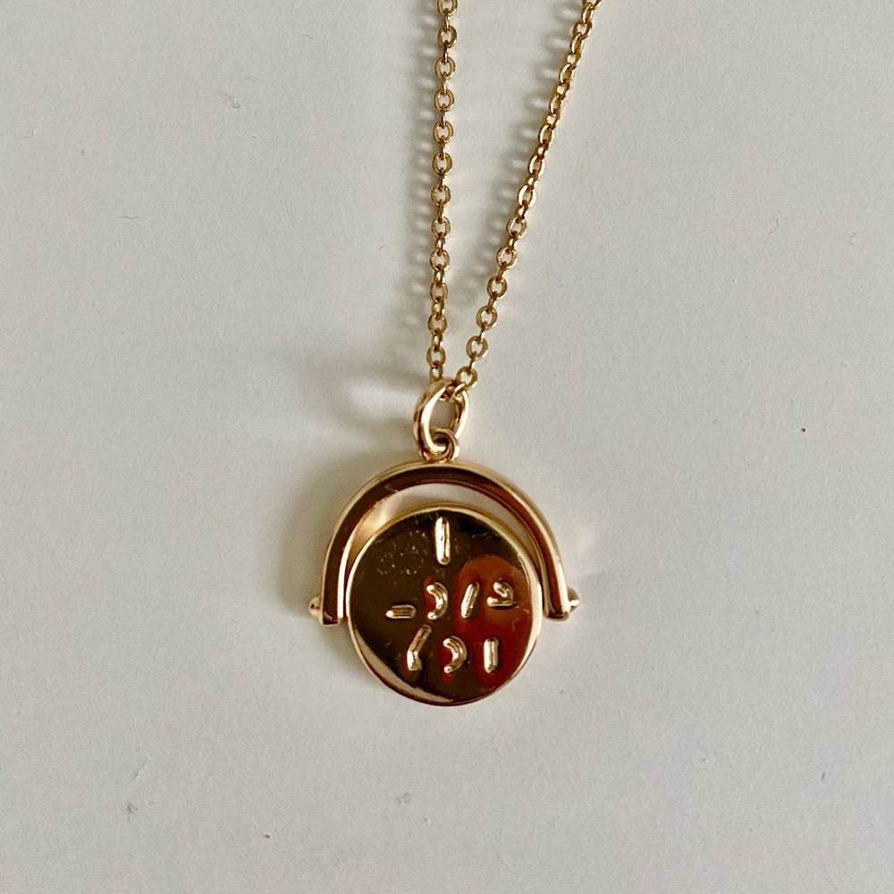 Spinning "I LOVE YOU" Gold Plated Necklace